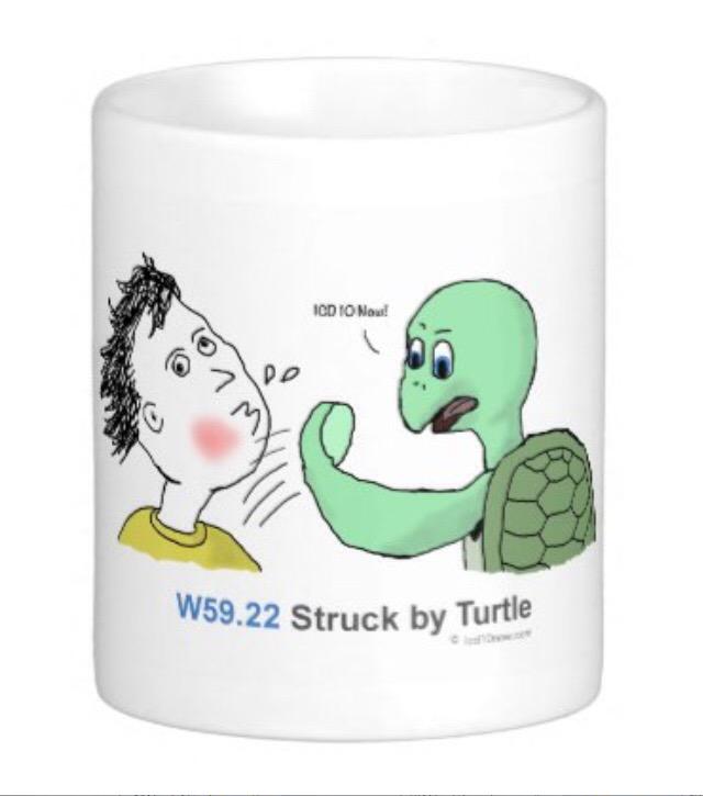 icd10now's tweet photo. Got struck by a turtle? There is an #ICD10 code mug at http://t.co/0ztvmfjHhb http://t.co/MmTIBbmJGL