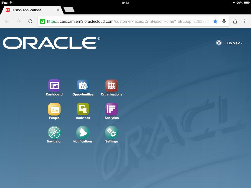 luismelo78's tweet image. Using @ORCLSalesCloud on iPad, via #SimplifiedUI... Just brilliant