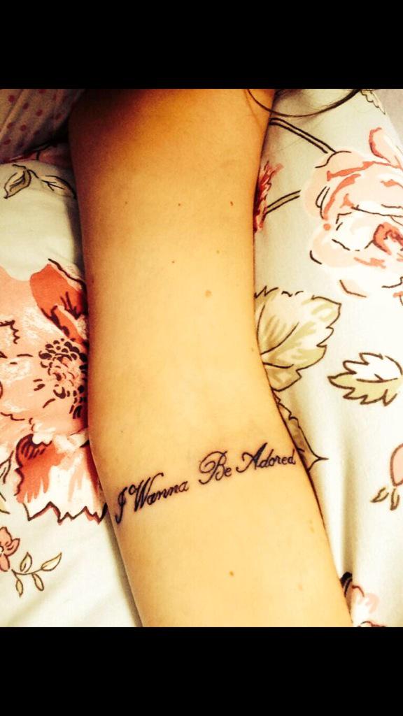 Jade Watts Love My Tattoo Ianbrowncouk I Wanna Be Adored Http T Co Icp1c64dph