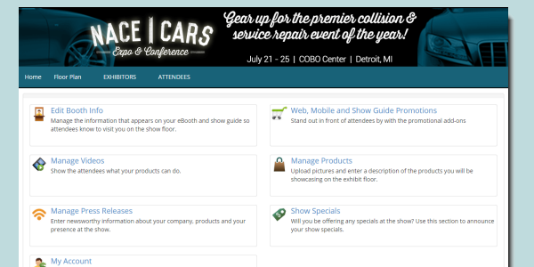 a2zDigitalMedia's tweet photo. NACE | CARS exhibitors new this year - reach attendees now with your online eBooth! http://t.co/7BKlVqTlGQ #NACEExpo http://t.co/ugHDZR1knj