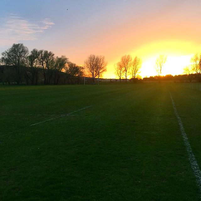 Nice evening down at the park! #Abergele #Sunset #NorthWales #PentreMawr #Rugby #Scenery by danieljon_18 found over …