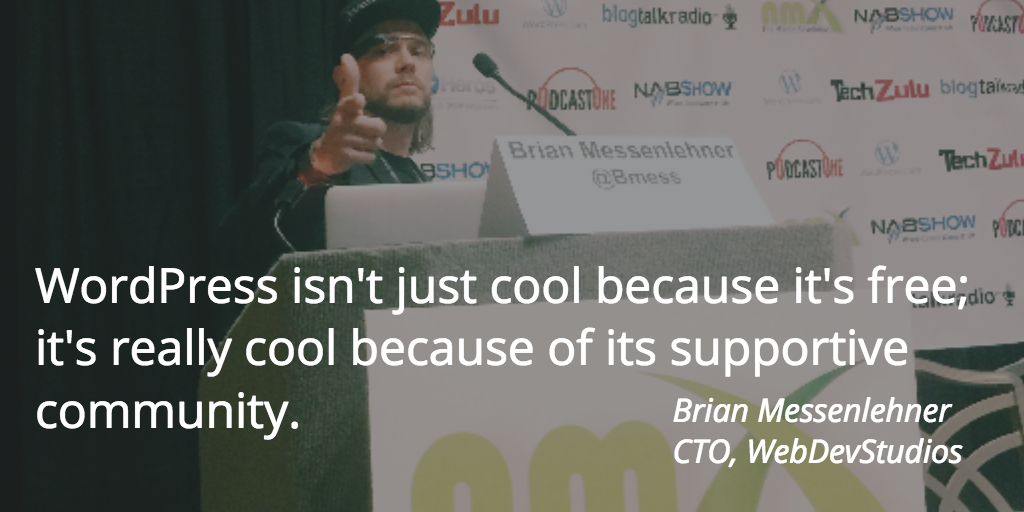 webdevstudios's tweet photo. We'll stop going on about the awesomeness of the #WordPress community when it stops being so awesome. #NMX2015 http://t.co/eB9EOvBxKd