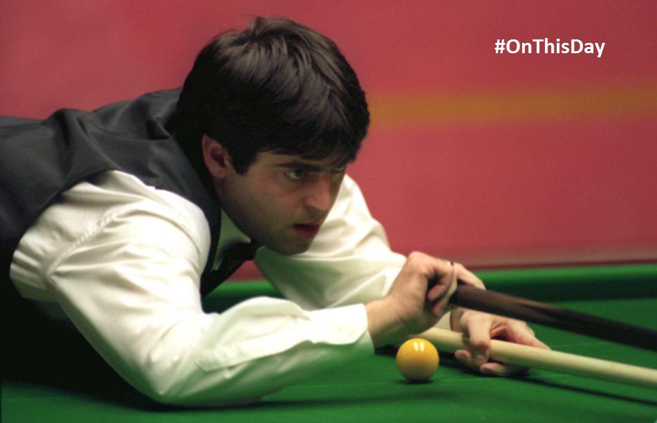 bbcgetinspired's tweet photo. .@ronnieo147 made the fastest 147 break in 5m 20 secs #OnThisDay in 1997. Watch it now! http://t.co/Y7dznaorMz #BBCGI http://t.co/knw0x8ISXY