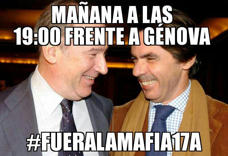 #FueraLaMafia17A Concentración convocada a través de las redes sociales CCvNKaPWAAAQB2E