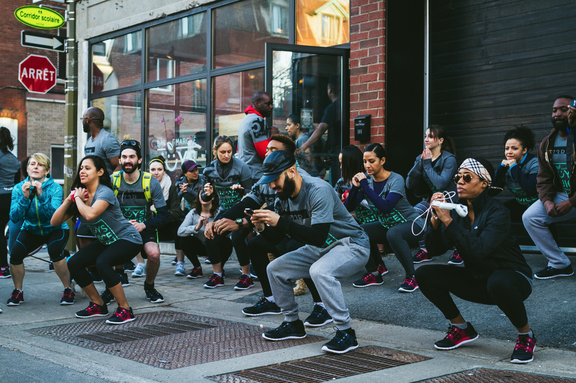 ExactoMontreal's tweet photo. @ReebokCanada était présent hier pour soutenir l'ouverture du commerce local @JOYS_of_LIVING à St-Henri. #PlusHumain http://t.co/4o9XxEOgmL