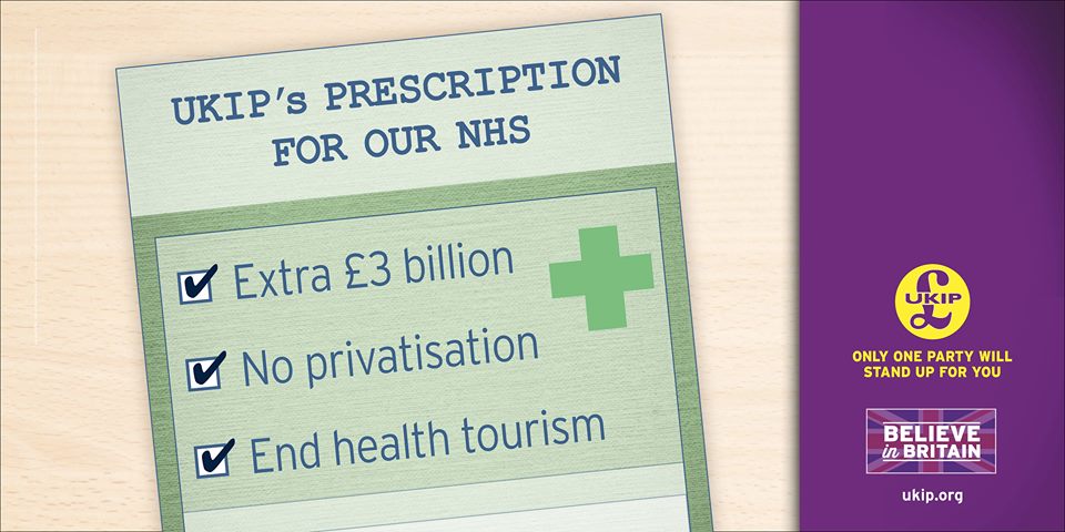 UKIP's tweet photo. #UKIP's prescription for OUR #NHS #BBCDebate http://t.co/meXacOcNVW