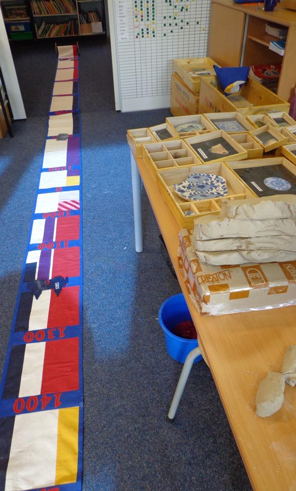 MarjoPotma's tweet photo. #Tijdlijn #Schervenmuseum #Archeologie. Dan zelf aan het werk met klei groep 3-4.  @Toltermeppel @ontdekscala http://t.co/AHHKW6zoTS