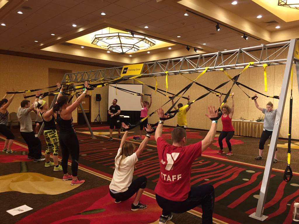 renaemccloud's tweet photo. #ideapti TRX Force Precon. Brandon is bringing live! #mccloudfitness #trx http://t.co/MVPnos3Tdj