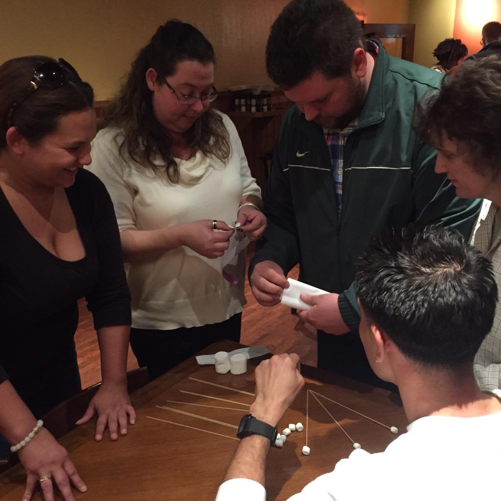Amy_Leigh_7's tweet photo. Team building activity at the team lead dinner! @JeremyTGT #teamleadouting #bestteaminretail http://t.co/nk3Ee0ATmj