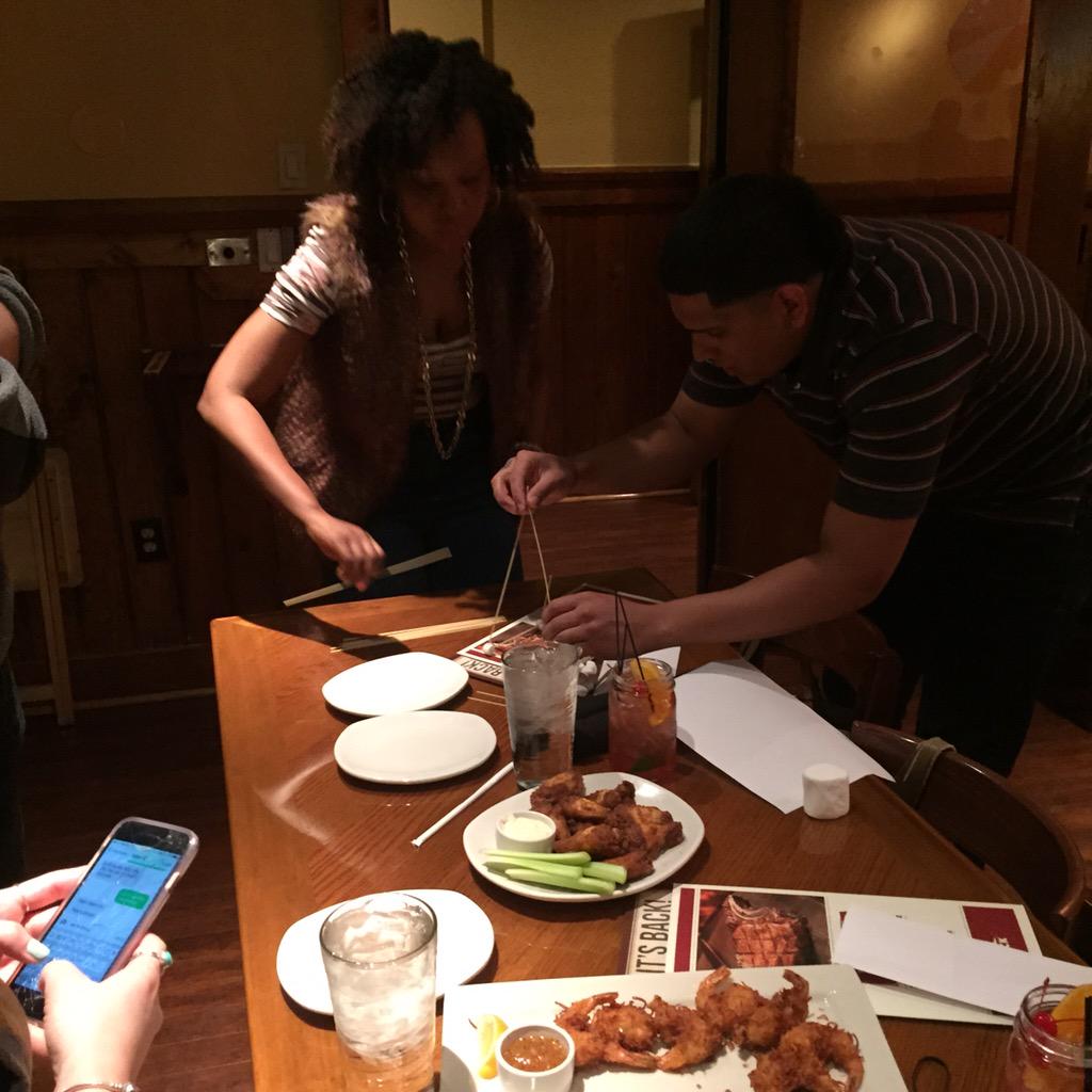 Amy_Leigh_7's tweet photo. Team building activity at the team lead dinner! @JeremyTGT #teamleadouting #bestteaminretail http://t.co/nk3Ee0ATmj