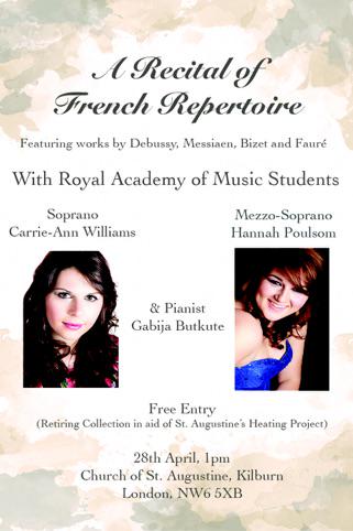 HannahPoulsom's tweet photo. Concert of French Repertoire with @CarrieAnnW_Sop - come along!#FundRaisingConcert#HelpUsRaiseMoney#GoodCause http://t.co/uEytvvgpLJ