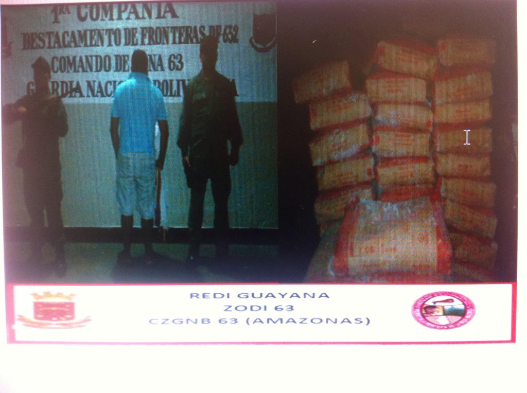 Rediguayananro6's tweet photo. ZODI AMAZONAS. EFECTIVOS MILITARES RETUVIERON 4.2 TON DE CEMENTO. PRESUNTO DELITO DE CONTRABANDO DE EXTRACCION. http://t.co/nvFDJnmubD