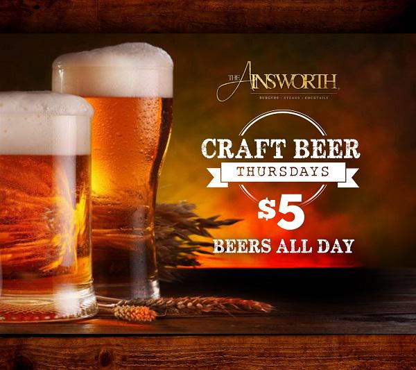 To launch #CraftBeerThursday ($5/beer/all day) we will have <a href="/BellsBrewery/">Bell's Brewery</a> on-site from 6 to 8p talking brews. Cheers!