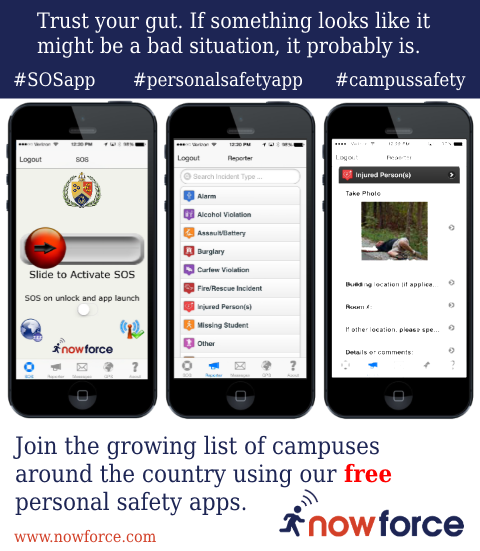NFCampusSafety's tweet image. Keep your #campus #secure and your #students #safe. #Free #personalsafety apps for campuses. nowforce.com/free-personal-…