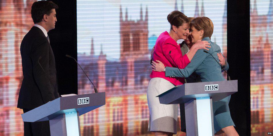 Best. Photo. Ever. #upthewomen RT @tnewtondunn: The photo of the night from #BBCDebate;