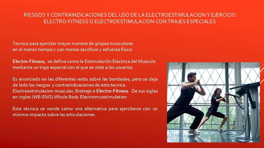 RaquelBlascoR's tweet photo. #Alerta con la #Electroestimulación muscular, #Biotraje o Electro-Fitness. (WB-EMS) Whole Body Electromyostimulation http://t.co/Ph9x16c6s6
