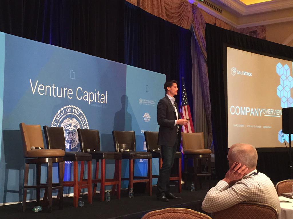 JeffBurningham's tweet photo. @marcchenn throwing down at #UTVC.@SaltStackInc "is building on the heritage of Novell & Altiris in Utah" http://t.co/jikQPuvJKQ