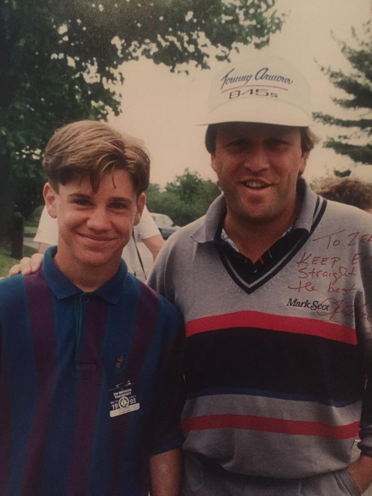 #TBT @GallagherJr and me in Dublin, OH 1993. Thanks for giving Al a break, and letting me caddy for you.