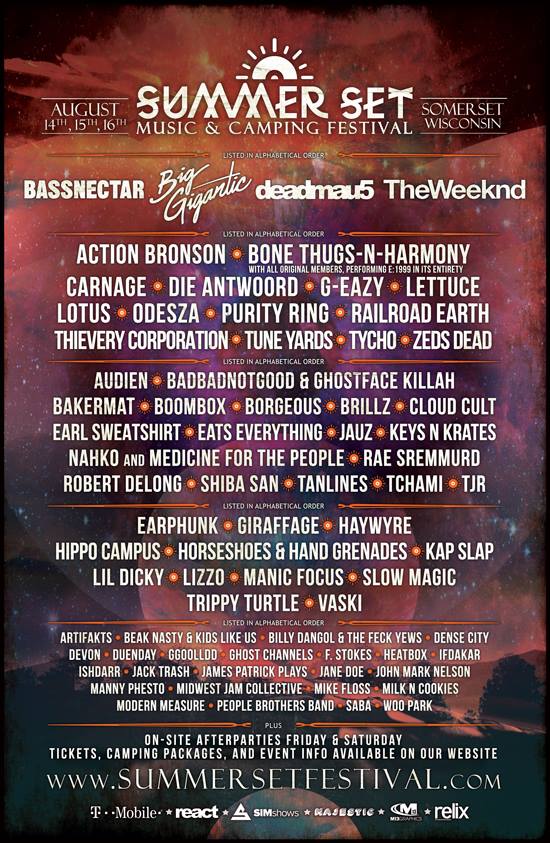 ElectricxFeels's tweet photo. Summer Set 2015 lineup is out!! Boy is it stacked :)
Full lineup and tickets available here RT http://t.co/RiLTUrt7i2 http://t.co/2J2uQgFPV9