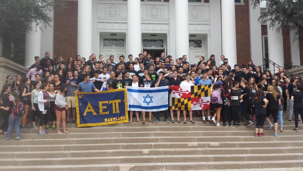 Proud of <a href="/AEPiMaryland/">AEPi Maryland</a> for organizing a campus Holocaust Memorial Walk with other Greek chapters &amp; <a href="/MarylandHillel/">Maryland Hillel</a>