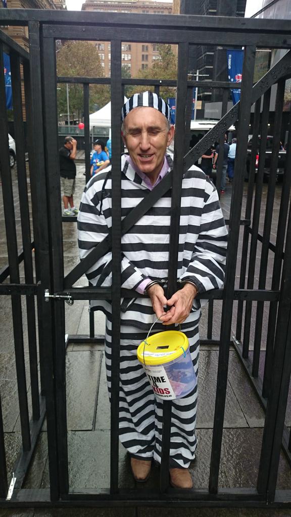 PCYCCityofSyd's tweet photo. Macquarie Bank’s investment advisor, Marcus Droga, is doing some hard time. Come down &amp; help bail him out! #Time4Kids http://t.co/t4RGJ94zuS