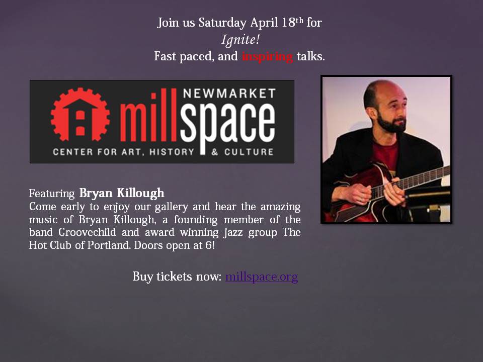 Bryan Killough starts Ignite off with a bang. Tix are going fast! Get yours at millspace.org