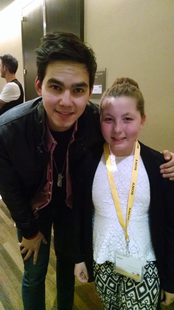 julez_one's tweet photo. Wow! @TylerShawMusic was so nice to Bella. @sony_canada #SonyVIP http://t.co/Y119qMkZrb