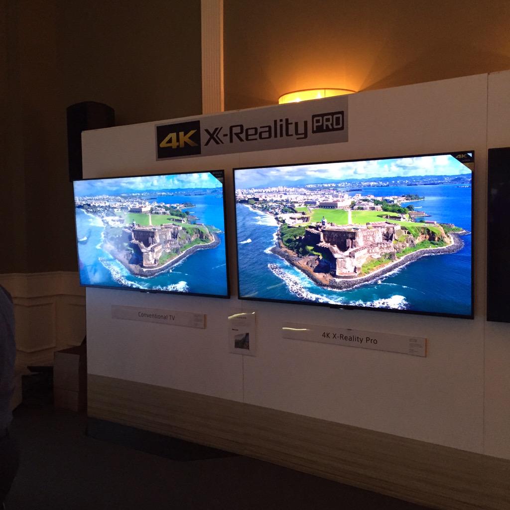MrM0han's tweet photo. Conventional TV vs 4K X-Reality Pro by @Sony #SonyVIP http://t.co/zJYwaLihxO