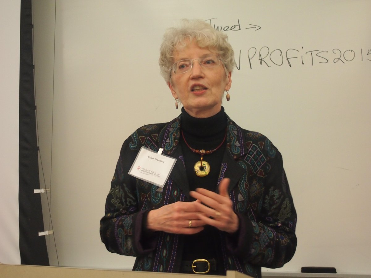 IUONeill's tweet photo. Kirsten Gronbjerg opens the first SPEA conference in nonprofit management. #nonprofits2015 continues tomorrow http://t.co/CvaGU00V9T