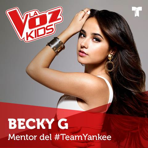 iambeckyg's tweet image. Happy to be a mentor and a part of #TeamYankee! 😊 @Daddy_yankee let’s win this thing @LaVozkids @Telemudo