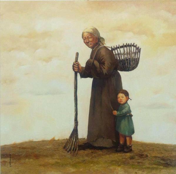 Эмээгийн хайр ээжийн хайраас ч илүү байж магадгүй гэж бодогдох юм. Зураач Б.Хонгорзул "Эмээгийн охин" 😘