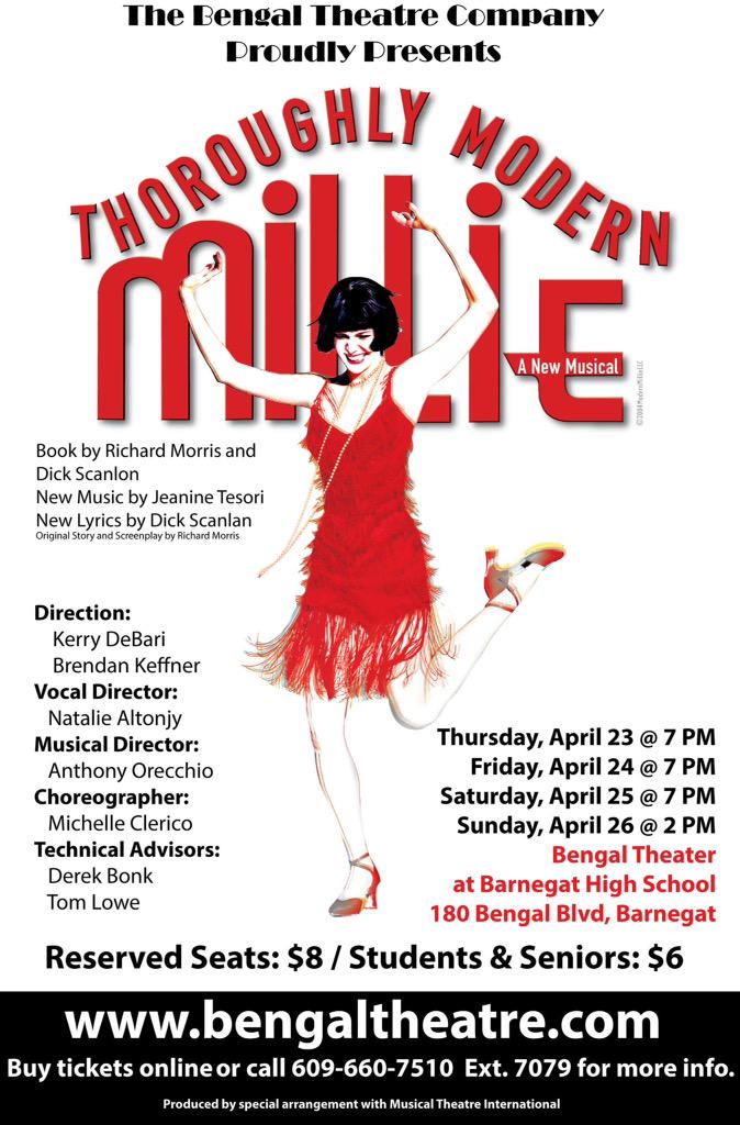 Make sure to come out and support the Bengal Theatre Company! Thoroughly Modern Millie runs from April 23-26th! 🎭🎶