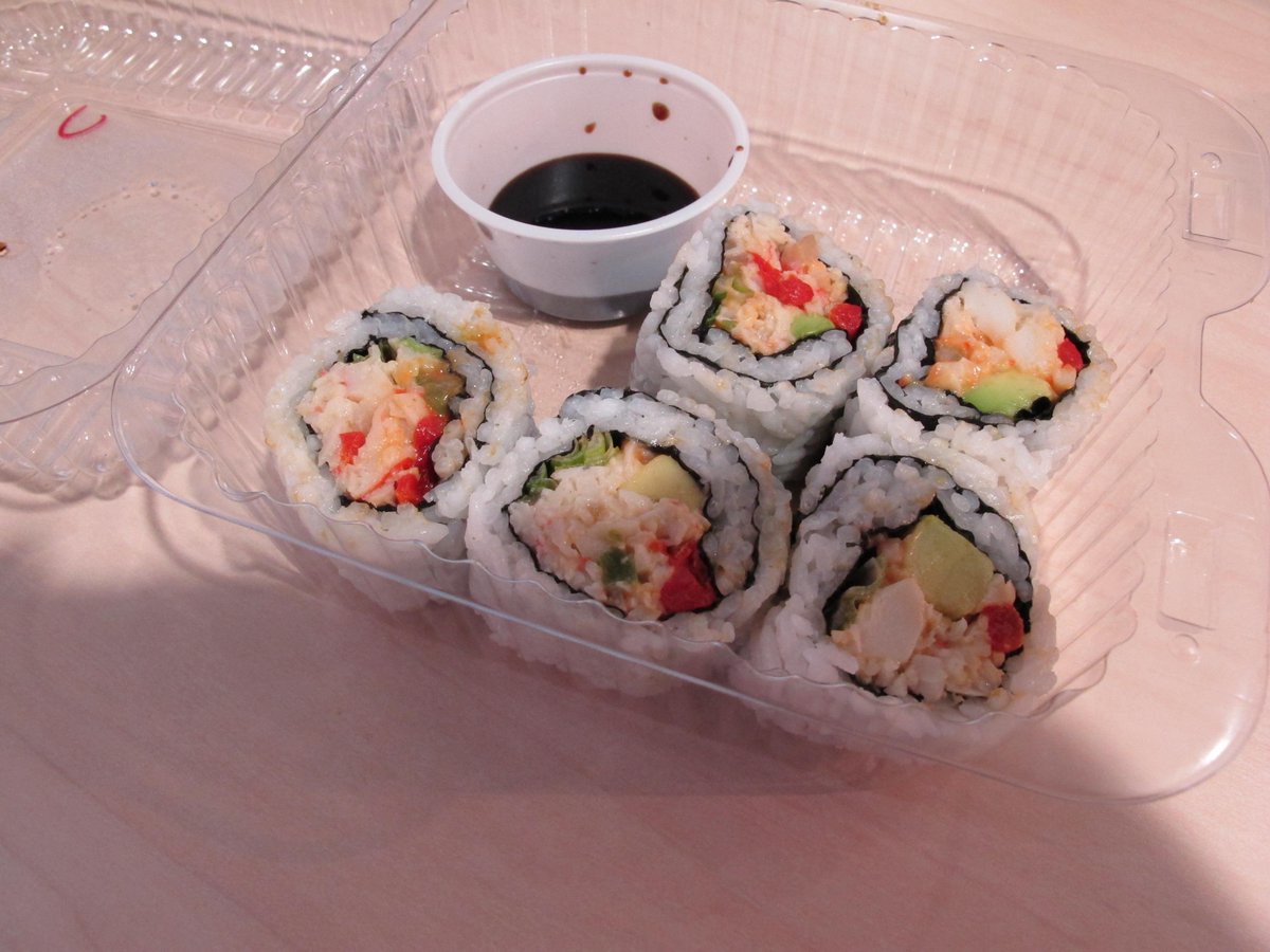 WorkAtTrek's tweet photo. What did you have for lunch AT WORK today? #onsitecafe @Trek_The_Barn #sushi #workattrek http://t.co/m620FbN2R4
