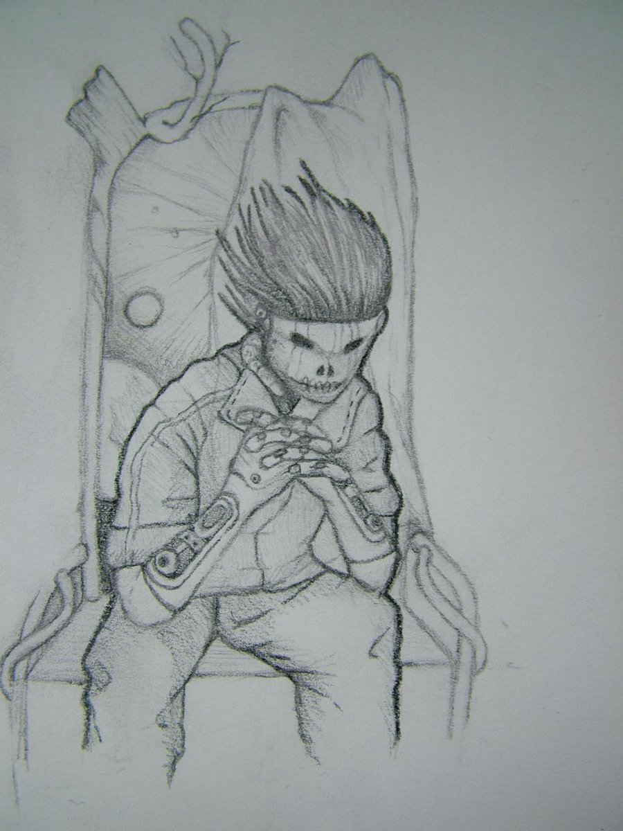 stromame's tweet photo. Doodle idea of a Sci-fi Grim Reaper. http://t.co/4kkHoUqTTx