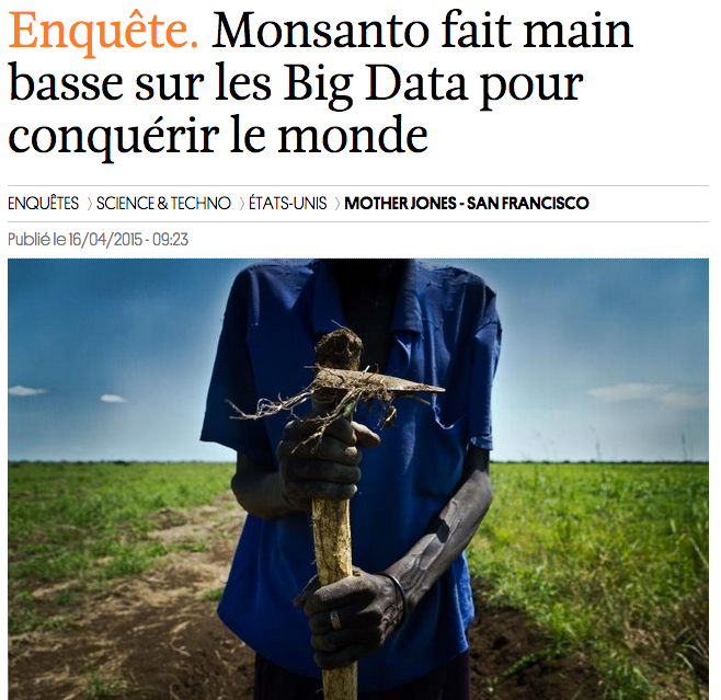 Monsanto fait le choix du Big Data ! interesting.
#BigData vs #EconomieCollaborative
bit.ly/1FRg3lu