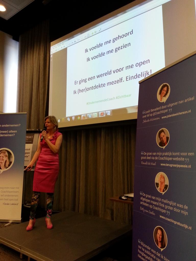 Mooi kwetsbaar verhaal van Nienke over #zichtbaarheid tijdens de Professionaliseringsdag voor de #OndernemendeCoach