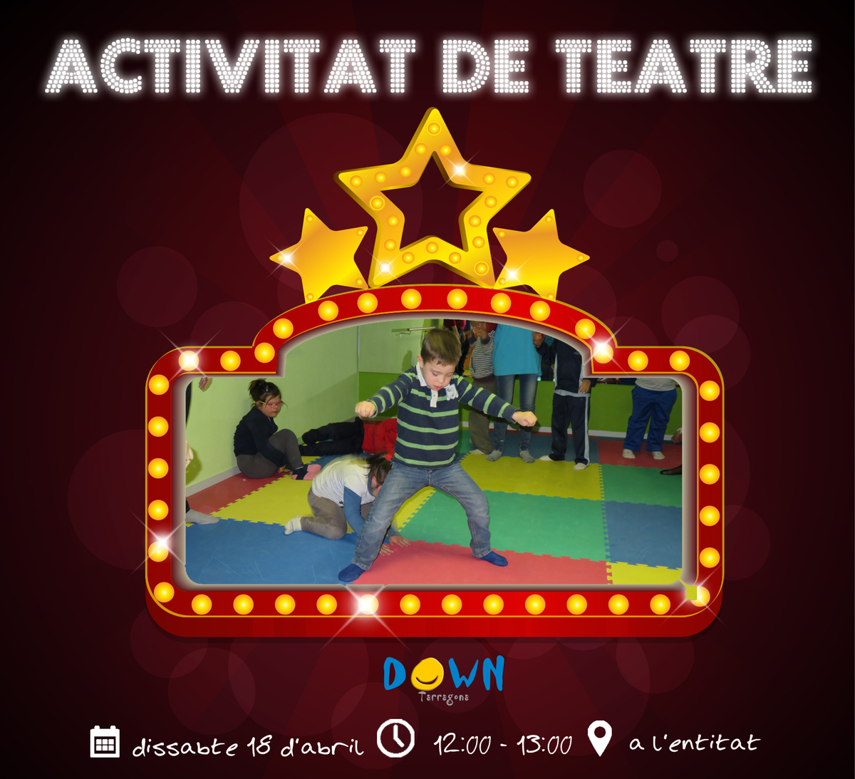 DOWNTARRAGONA's tweet photo. I demà dissabte 18, farem teatre amb la Raquel Castaño, de la companyia de teatre Scenium! ☺ http://t.co/SHuOqaVHte