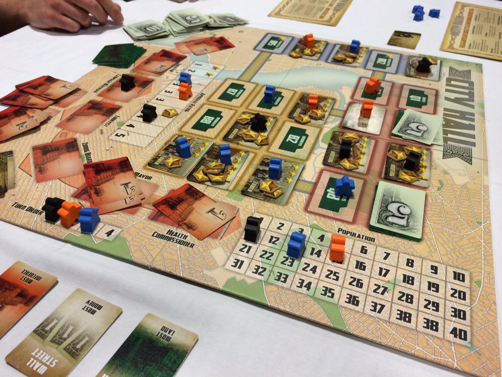 ConclaveofGamer's tweet image. City building with City Hall at #CoG15. One of our play-to-win games from @TastyMinstrel.