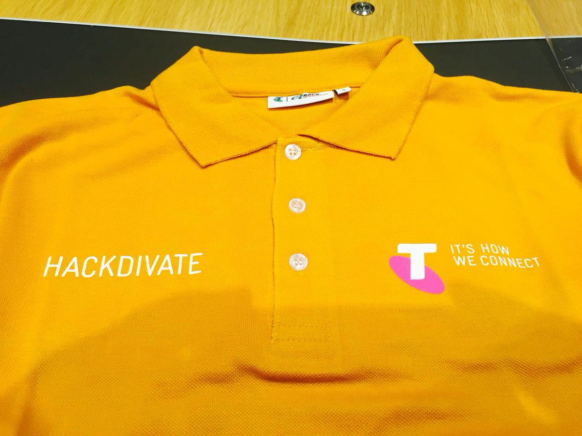 NickyWill100's tweet photo. Best Tshirt ever @telstra #hactivate kicking off now for weekend building apps for great causes @salvos #takekare http://t.co/YUycYCG6xR