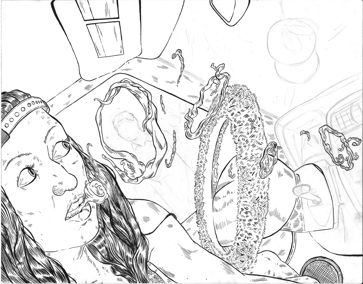 Shooting to have this done by tomorrow, got to fix the ink blotch on the right eye. 