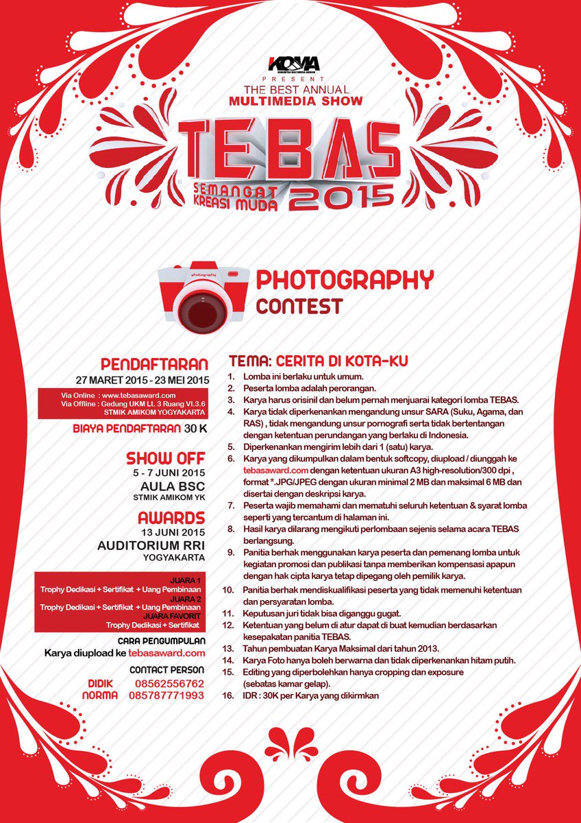<a href="/Xphosephoto/">X-phose Photography</a> KOMA present #TEBAS2015 Lomba PHOTOGRAPHY CONTEST | tebasaward.com   | <a href="/Media_KOMA/">KOMA</a>