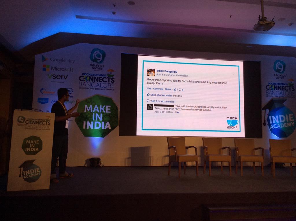 Athanateus's tweet photo. Here Mohit @MechMocha talks about making indie F2P how do we build free with small teams? Find tools! #PGCBangalore http://t.co/dZIJEamhkp