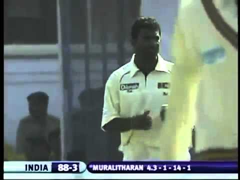 Happy birthday to Muttiah Muralitharan, who turns 43 today! Here he is at his fiendish best: 
