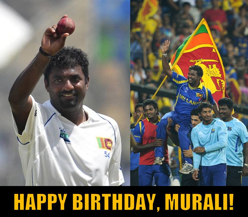 Happy birthday, Muttiah Muralitharan! 
The former Sri Lanka Cricket spin wizard turns 43 today. 