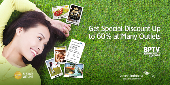 IndonesiaGaruda's tweet photo. Show your boarding pass &amp; get 60% discount on our selected merchants. Check the list here http://t.co/5KzrSeskX1 http://t.co/K7LYYkwDVj