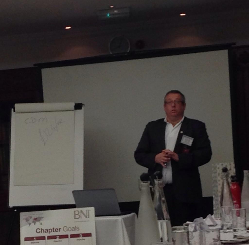 Today's excellent 10 mins presenter was Mark France of Practical Safety Solutions a Health &amp; Safety Consultant #bni