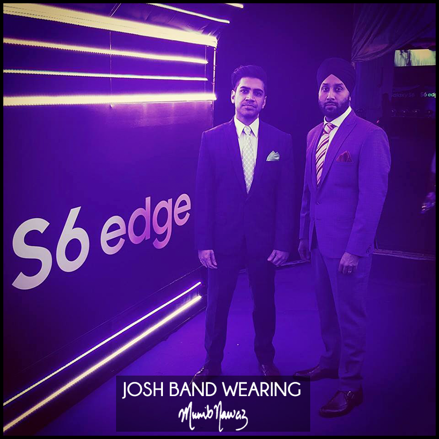 munibnawaz_ABC's tweet photo. The #dappers from band JoSH looking outstanding wearing @MunibNawaz at the launch of #samsung GalaxyS6 http://t.co/nZw3fLKiRN
