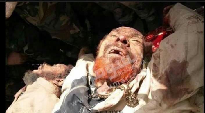 قتل القرد المسعور. عزت ابراهيم الدوري.  # في تلال حمرين.  على يد الحشد الشعبي ولجيش العراقي البطل. هاذي صوره.  شكرا