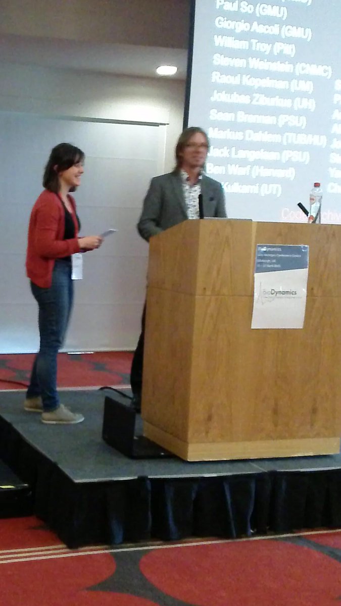 BioDynamics2015's tweet image. Congratulations to Julia Warburton from @BristolUni for winning Best Poster at #BioDynamics2015