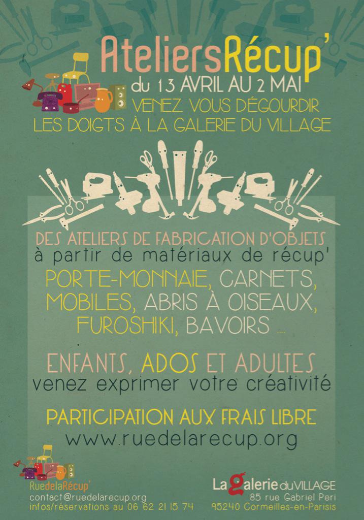 RRecup's tweet image. Les ateliers Recup´ ont démarré à la galerie du village @VilleCormeilles demandez le programme ! #ressourcerie #ess